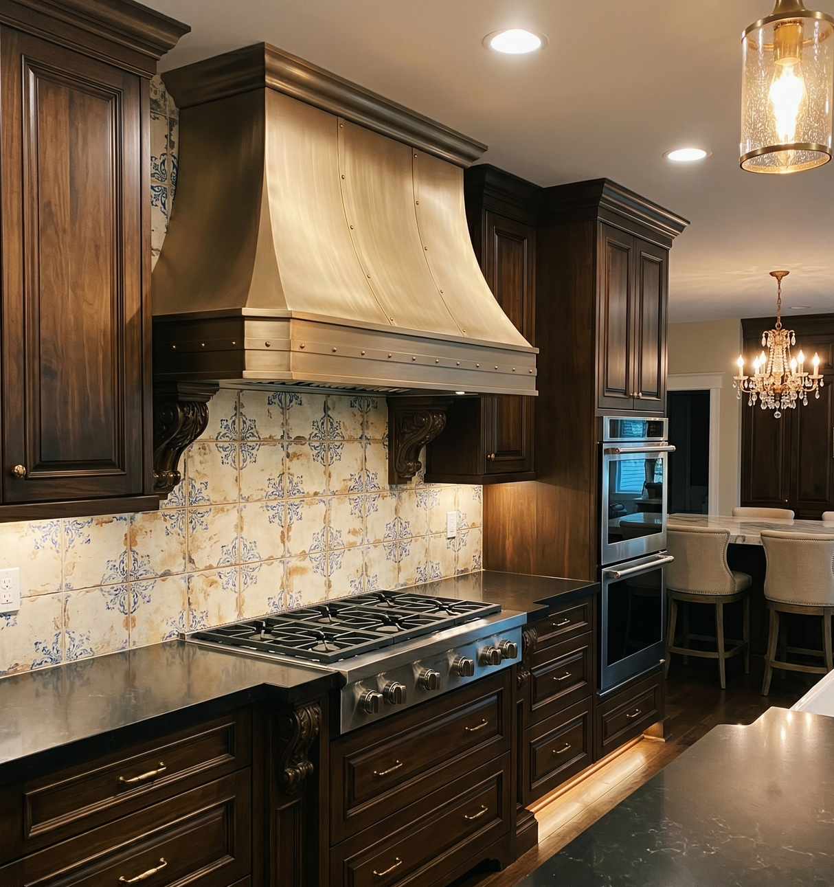 USA Premium Custom Brass Stove Hood URHB-59