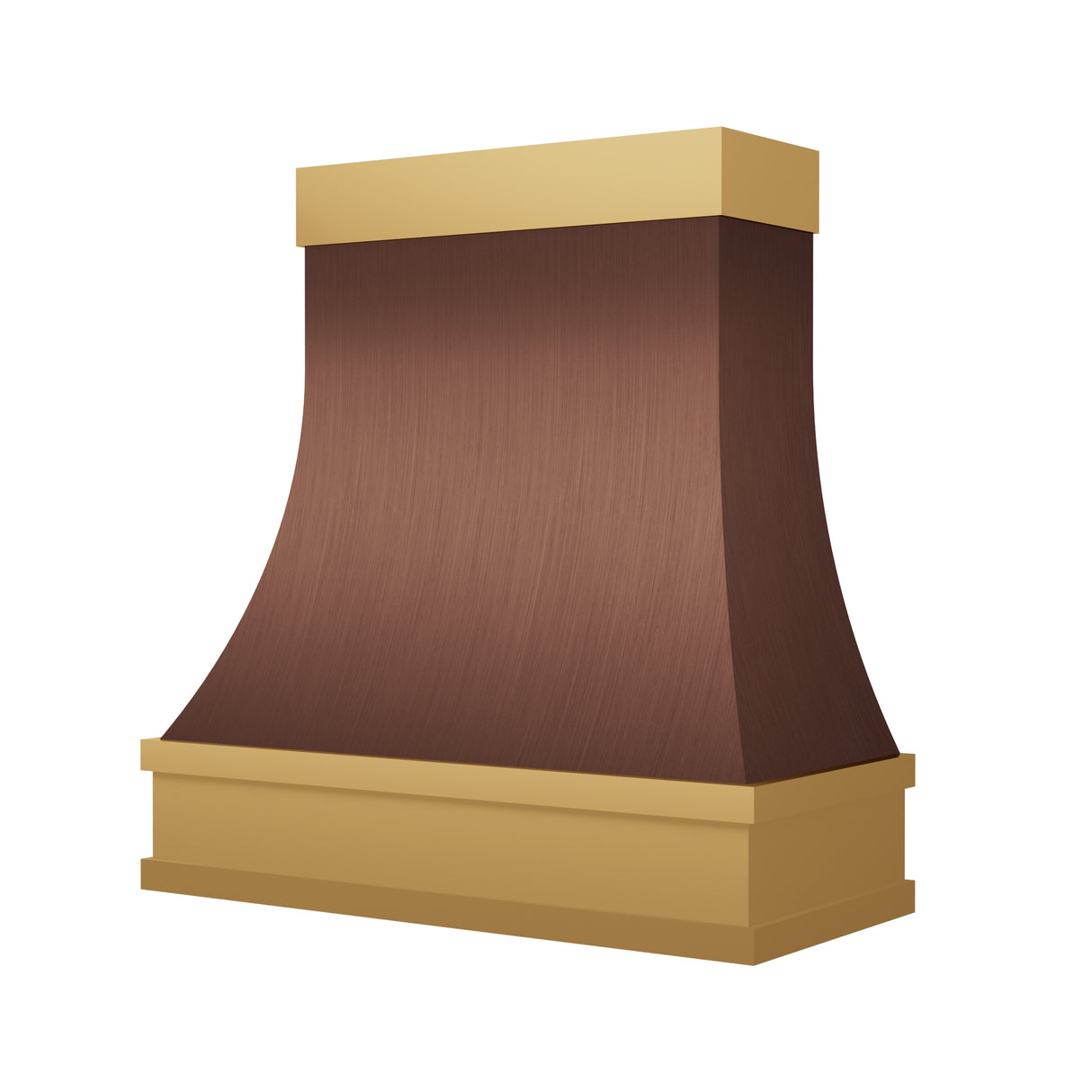 USA Seattle Artisan Copper Vent Hood with Brass Trims URHC-81
