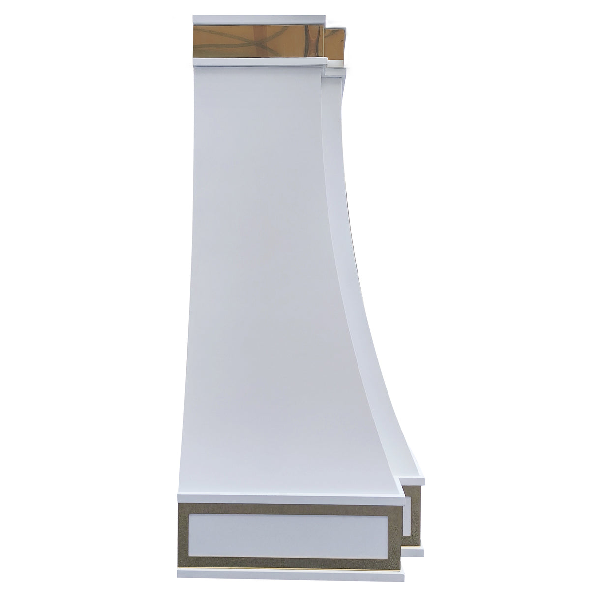 USA Stainless Steel Custom Range Hood with White Finish URHS-42