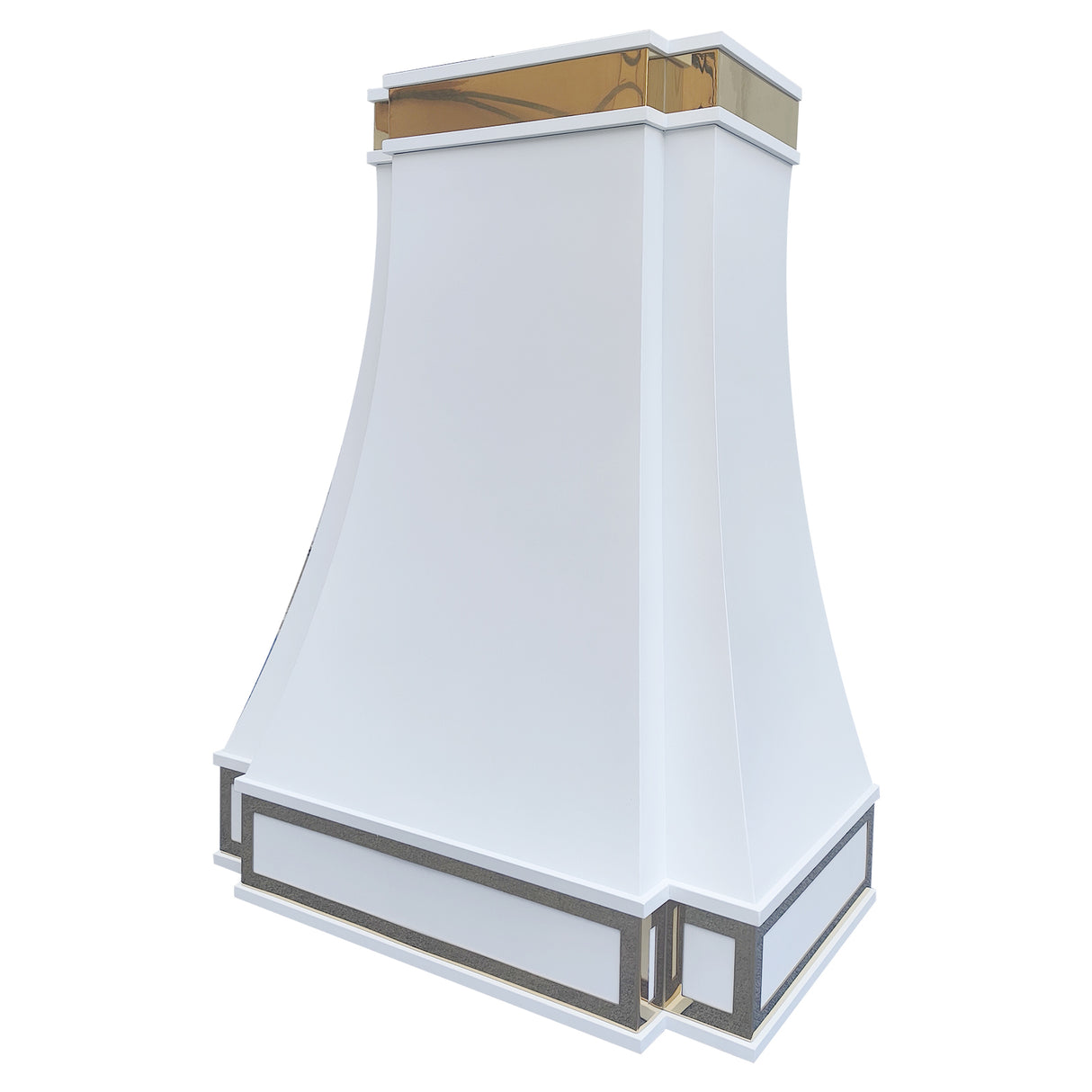 USA Stainless Steel Custom Range Hood with White Finish URHS-42