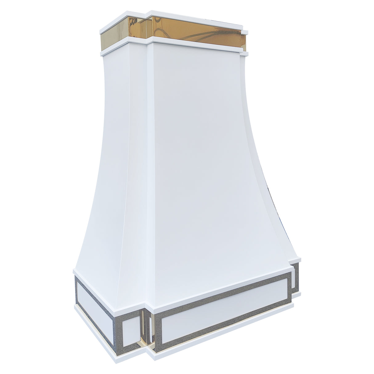 USA Stainless Steel Custom Range Hood with White Finish URHS-42