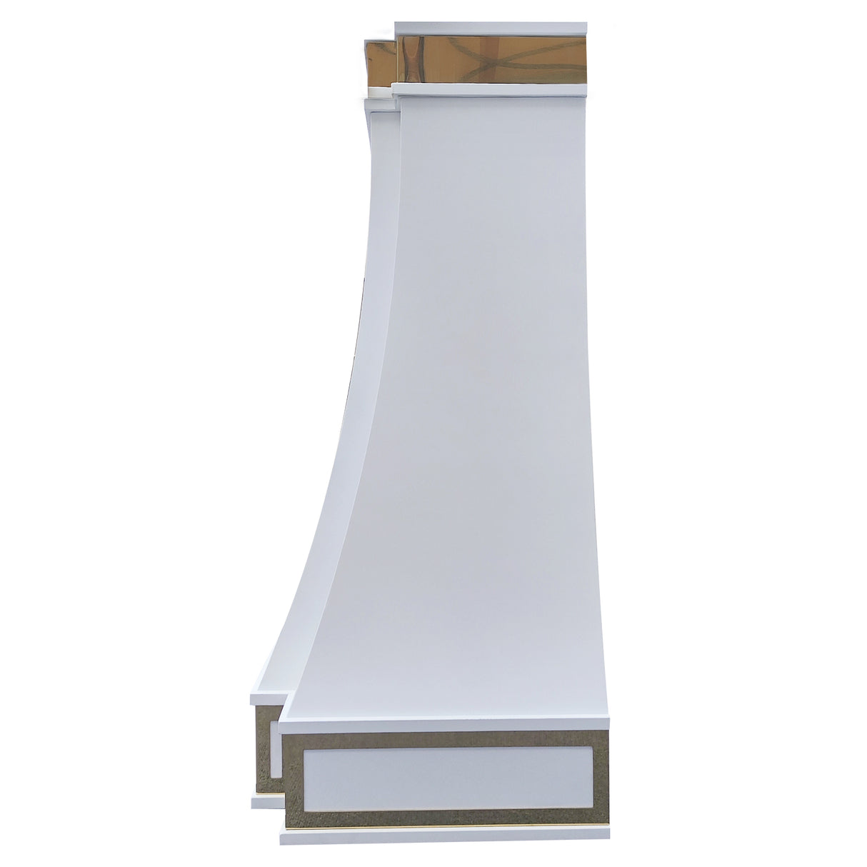 USA Stainless Steel Custom Range Hood with White Finish URHS-42