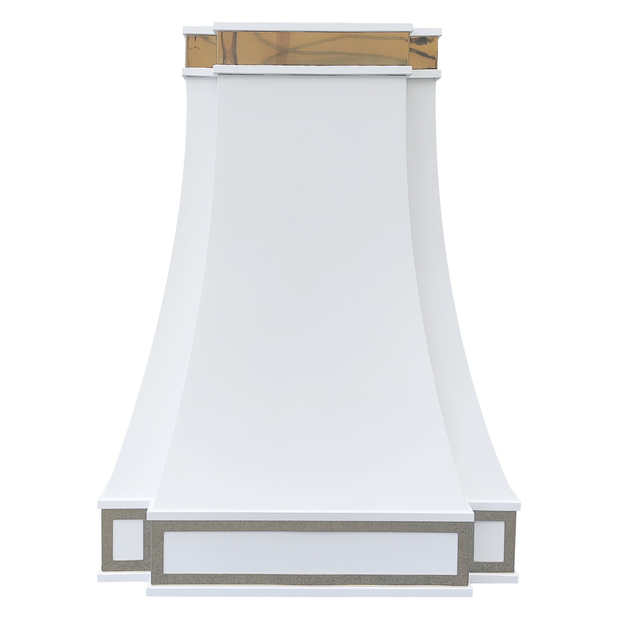 USA Stainless Steel Custom Range Hood with White Finish URHS-42