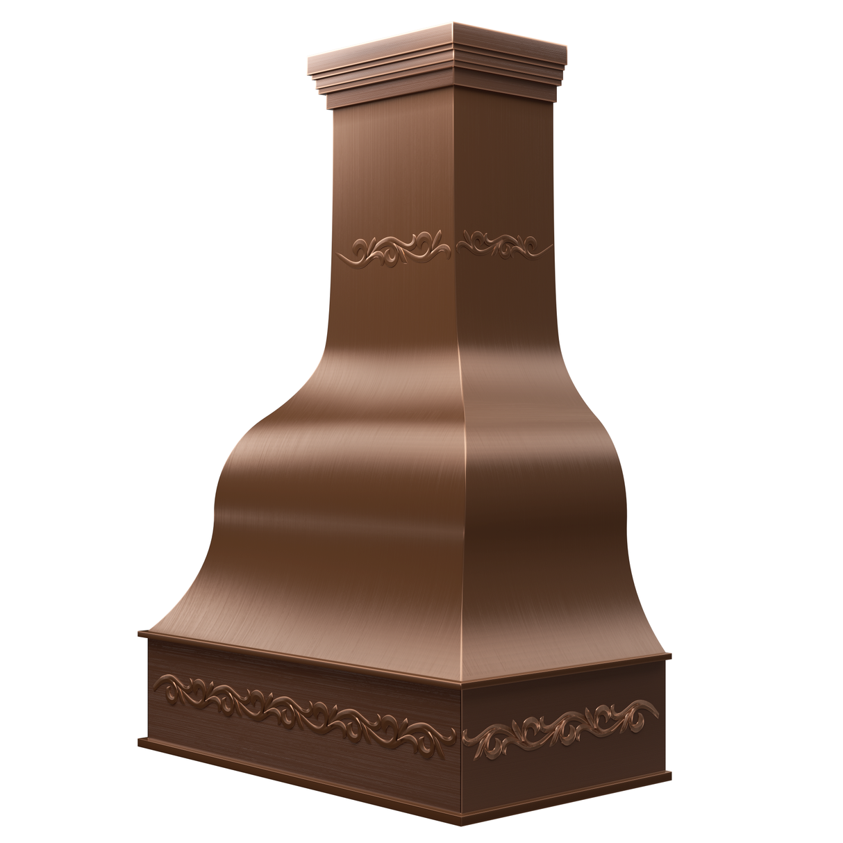 USA Premium Copper Vent Hood with Decorated Details URHC-08