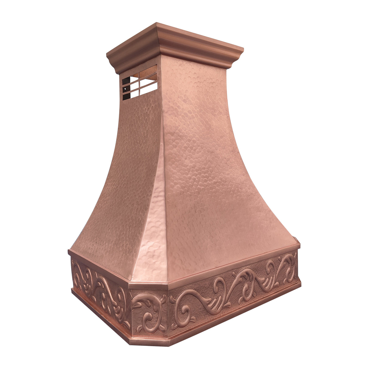 USA Custom Classic Copper Range Hood with Artisan Apron URHC-26