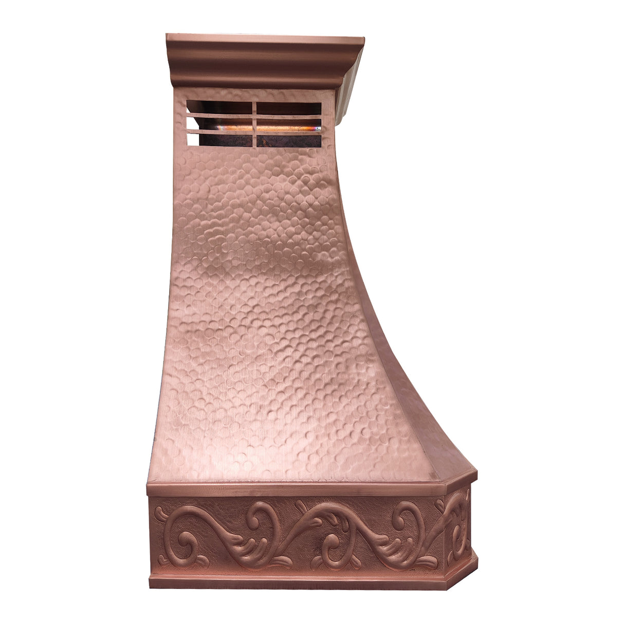 USA Custom Classic Copper Range Hood with Artisan Apron URHC-26
