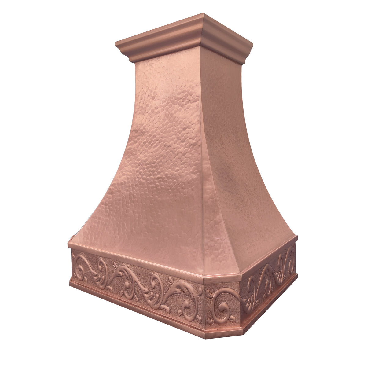 USA Custom Classic Copper Range Hood with Artisan Apron URHC-26
