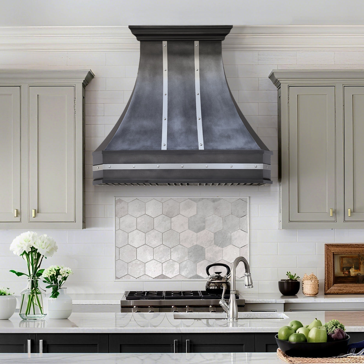 USA Custom Premium Zinc Kitchen Vent Hood URHZ-02