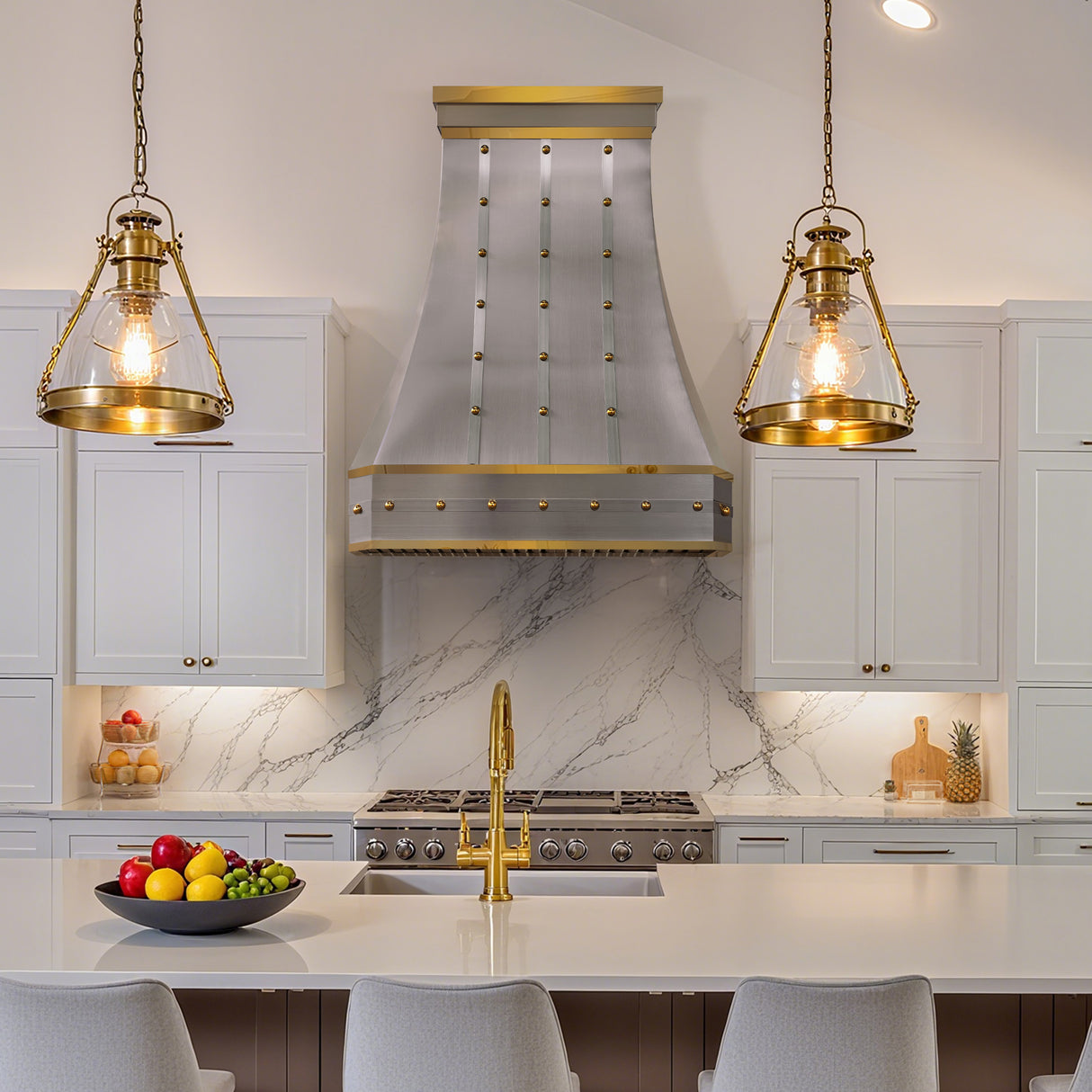 USA Curved Custom Vent Hood for Luxury Kitchen URHS-40