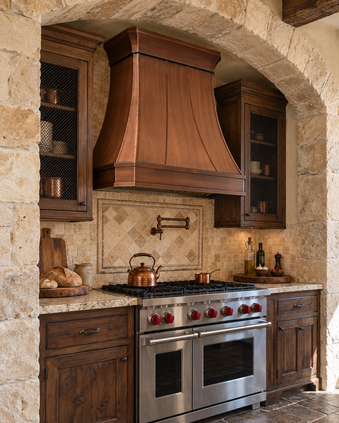 USA Antique Copper Vent Hoods with Trims URHC-11