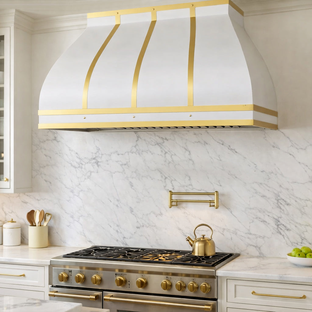 USA Florida White Custom Stainless Steel Kitchen Hood URHS-170