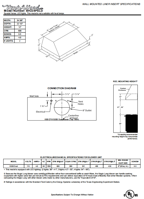 USA Custom Range Hood-URHC-70 - Custom Link for Jeff Spoo