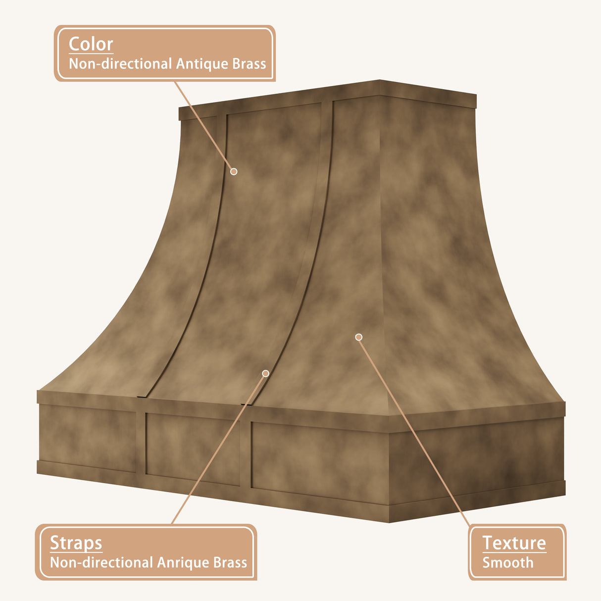 USA Classic Antique Handmade Brass Range Hood URHB-74