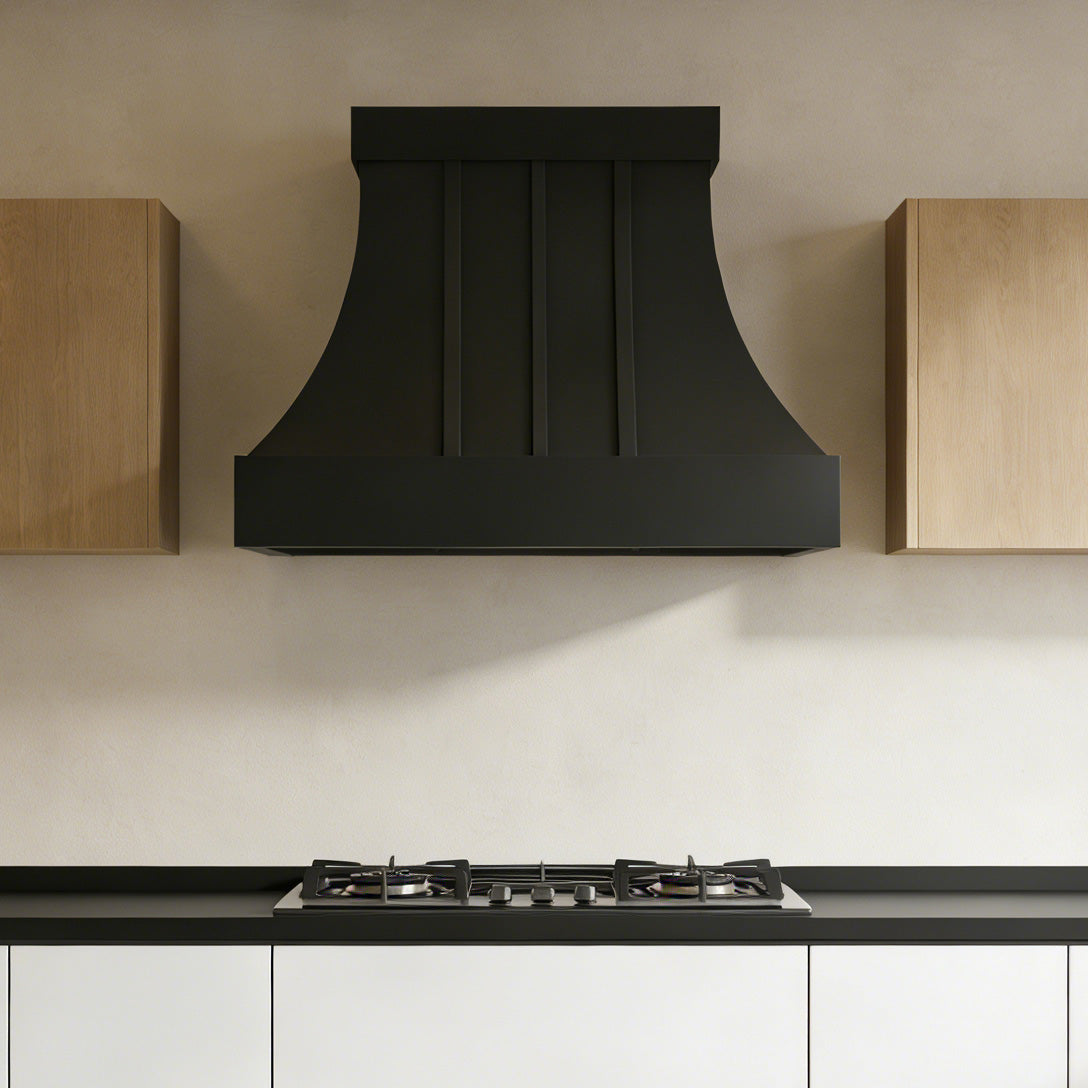 USA Black Designer Custom Stainless Steel Kitchen Hood URHS-177