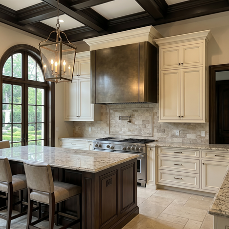 Box-Shaped Brass Range Hood: Hovering Art in Your Minimalist Kitchen