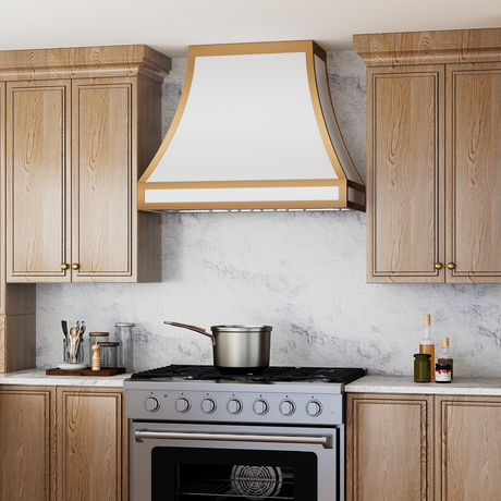 Warm Glow, Cool Shine: Mixing Metals with Custom Range Hoods