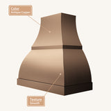USA Rustic Copper Kitchen Stove Hood with Bell Shape URHC-05