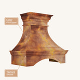 USA California Artisan Fire Copper Stove Hood URHC-105