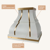 USA Designer White Custom Stainless Steel with Bell Shaped URHS-270