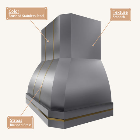 USA California Geometric Custom Stainless Steel Hood URHS-27