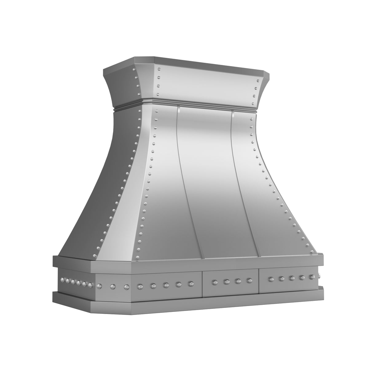 USA Modern Stainless Steel Exhaust Hood Featuring Artisan Rivets URHS-194