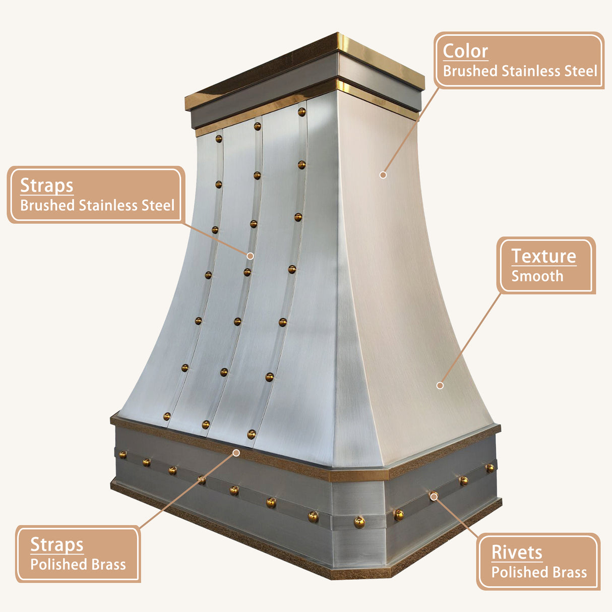 USA Florida Custom Kitchen Range Hood Stainless Steel Finish URHS-40