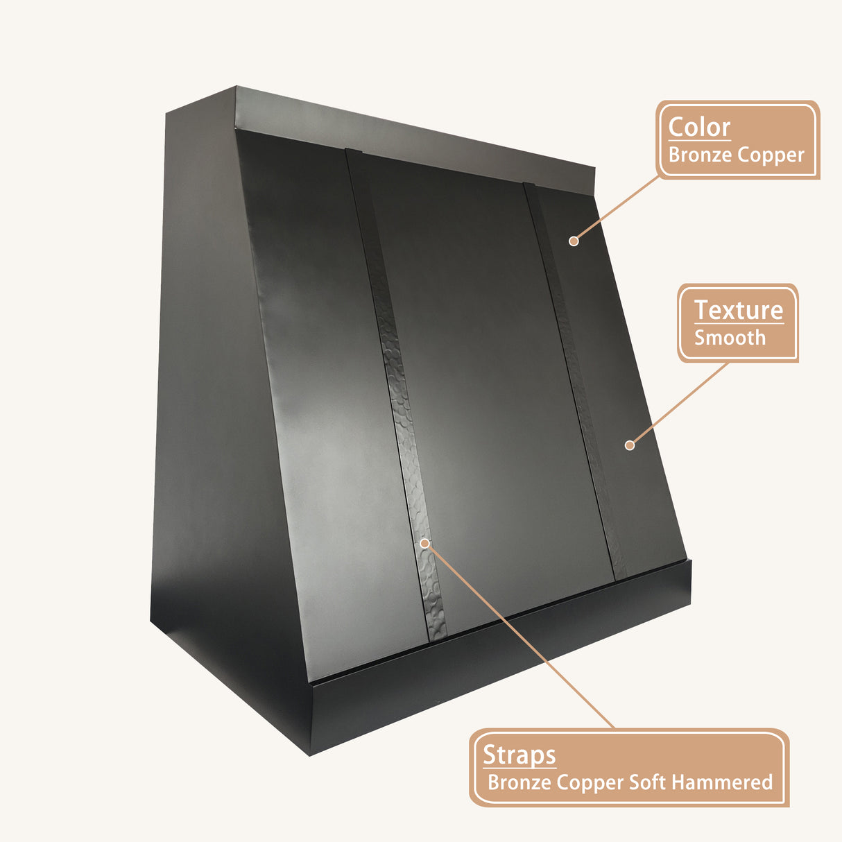 USA Classic Custom Bronze Copper Vent Hood URHC-106