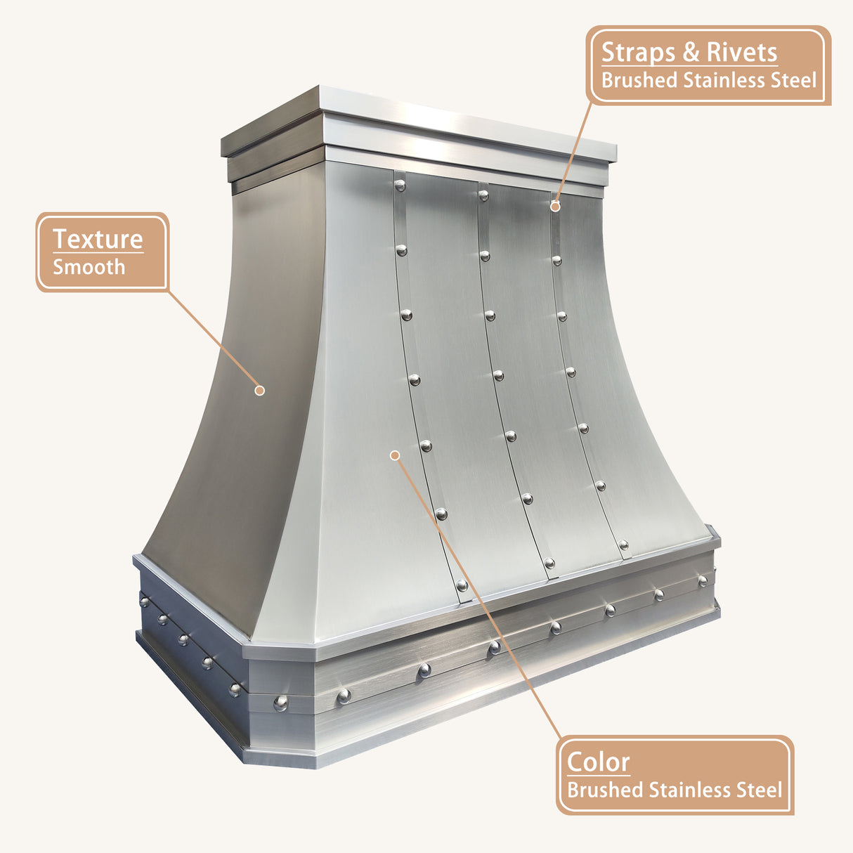 USA Custom Minimal Stainless Steel Exhaust Hood URHS-169