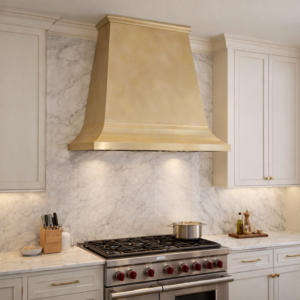 USA Artisan Custom Brass Exhaust Hood URHB-91