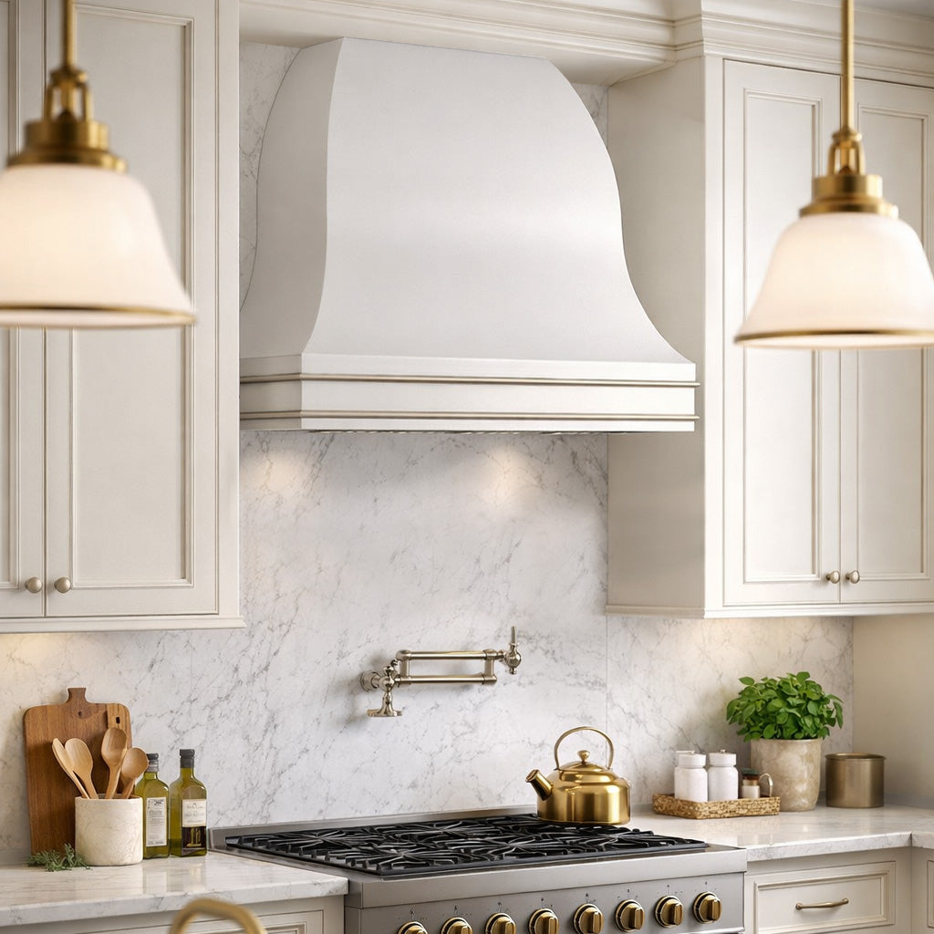USA Miami Handmade White Stainless Steel Vent Hood URHS-140