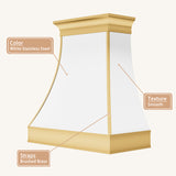 USA California Custom White Stainless Steel Range Hoods URHS-50