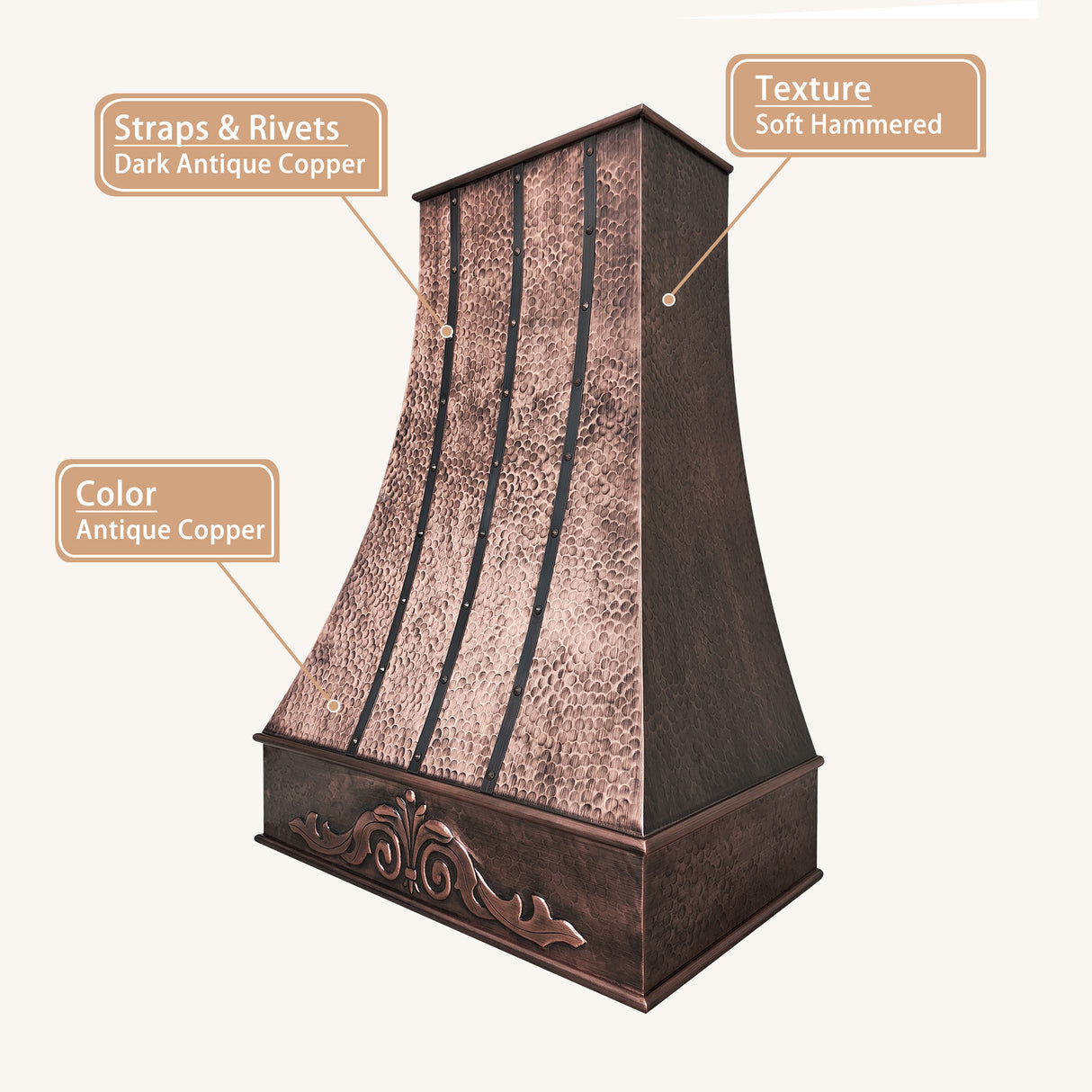 USA Classic Antique Custom Copper Exhaust Hood URHC-87