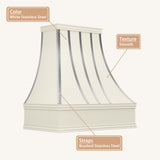 USA White Custom Stainless Steel Vent Hood URHS-203