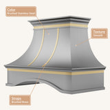 USA Luxury Stainless Steel Vent Hood with Arch Design Apron URHS-143