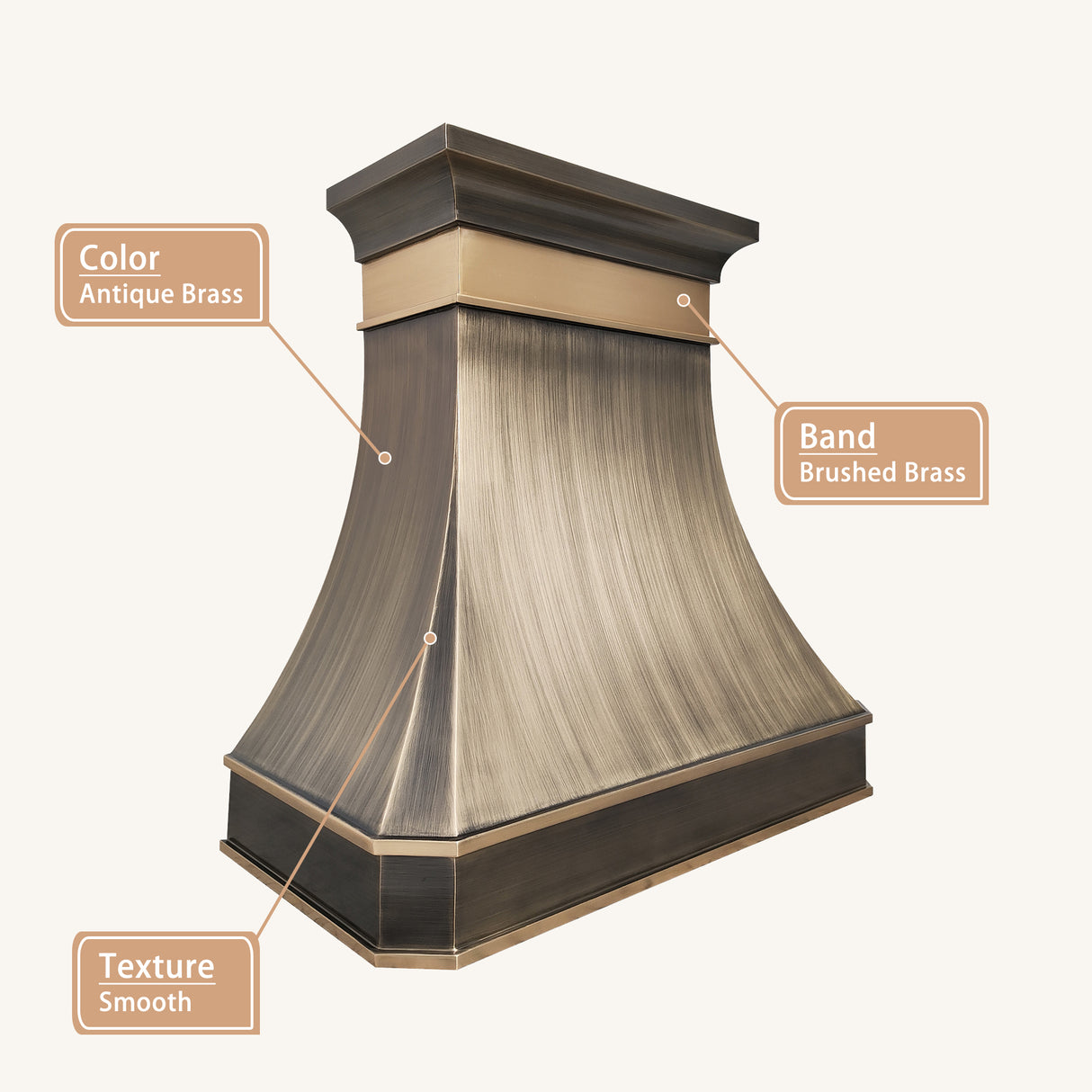 USA Antique Designer Brass Exhaust Hood URHB-90