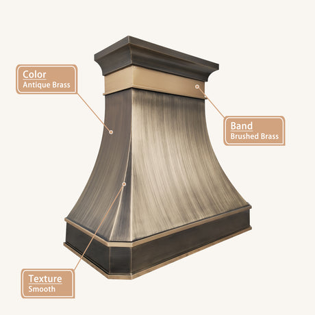 USA Antique Designer Brass Exhaust Hood URHB-90