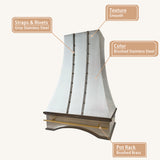 USA Designer Stainless Steel Exhaust Hood with Artisan Apron URHS-265
