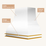 USA Modern Stainless Steel White Range Hood in Bell Shape URHS-89