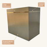 USA California Modern Brass Box Vent Hood with Straps URHB-15