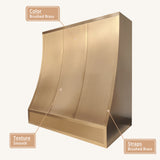 USA Minimal Custom Brushed Brass Stove Hood URHB-121