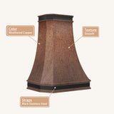 USA Classic Weathered Copper Range Hood URHC-90