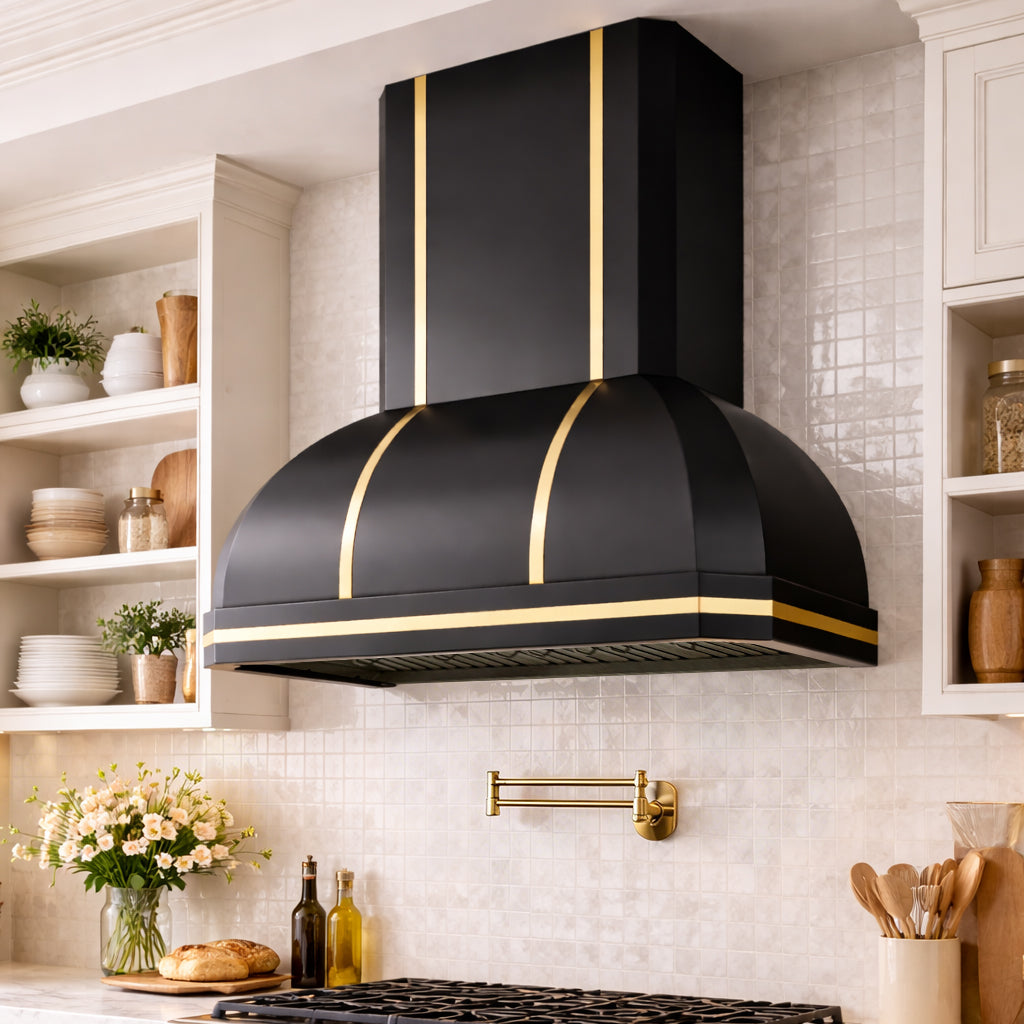 USA Custom Black Stainless Steel Range Hood URHS-114