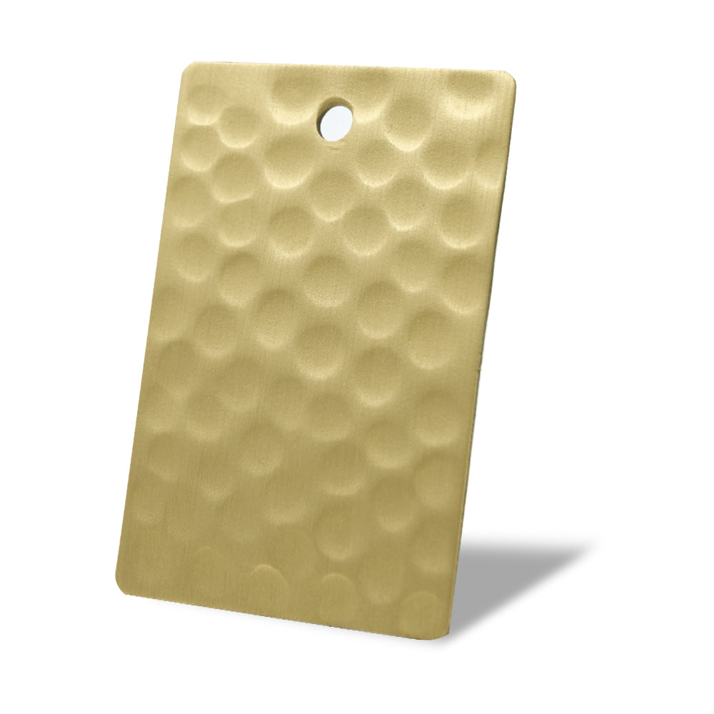 USA Brass Samples Heavy Hammered Finish