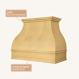 USA Artisan Brass Kitchen Hood with Classic Bell Shaped URHB-144