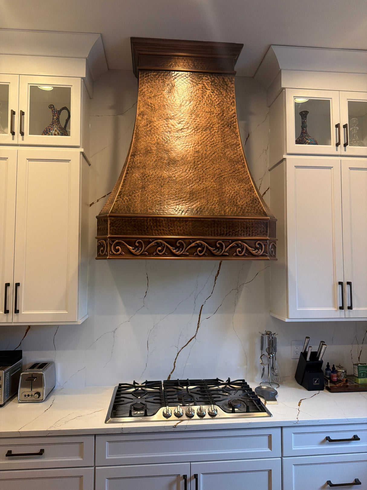 USA Elegant Antique Custom Copper Stove Vent Hoods URHC-33