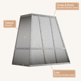 USA Modern Custom Stainless Steel Vent Hood with Curved Shaped URHS-209