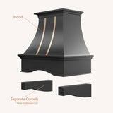USA Luxury Black Stainless Steel Custom Range Hood URHS-17