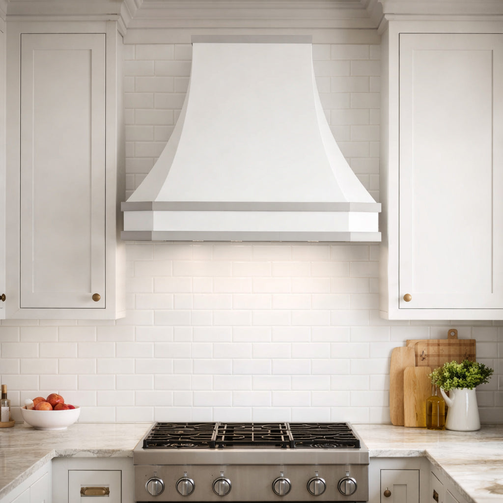 USA White Minimal Stainless Steel Exhaust Hood URHS-152