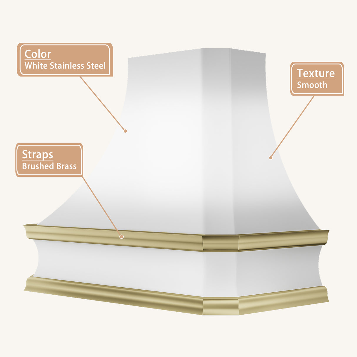 USA Curved Stainless Steel Range Hood with Modern Elegance URHS-91