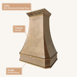 USA Classic Handmade Non-directional Antique Brass Range Hood URHB-136